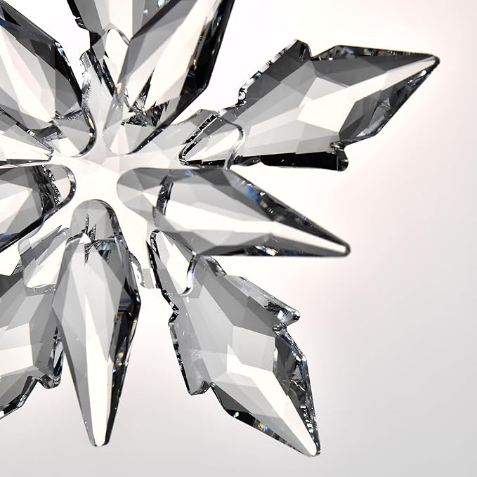 2025 Annual Edition Crystal Snowflake Christmas Ornament,Iridescent Holiday Tree Keepsake, Window Suncatcher,Winter Decor Gift (2025 Clear)
