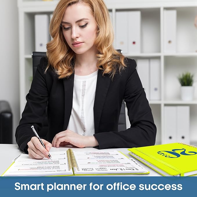 2026 Planner, Weekly and Monthly Calender Planner, Jan 2026 to Dec 2026, Hardcover 2026 Calendar Planner Book with Tabs & Inner Pocket, Office Home School Supplies for Women & Men - A4 (8.5" x 11"), Lemon Yellow