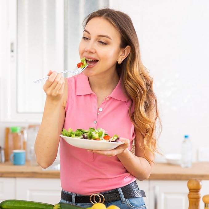 SACATR 3000 Count Plastic Forks Bulk - Plastic Silverware Forks Heavy Duty, BPA-Free, Heat Resistant, Suitable for Family Gatherings, Outdoor Events, Commercial Catering