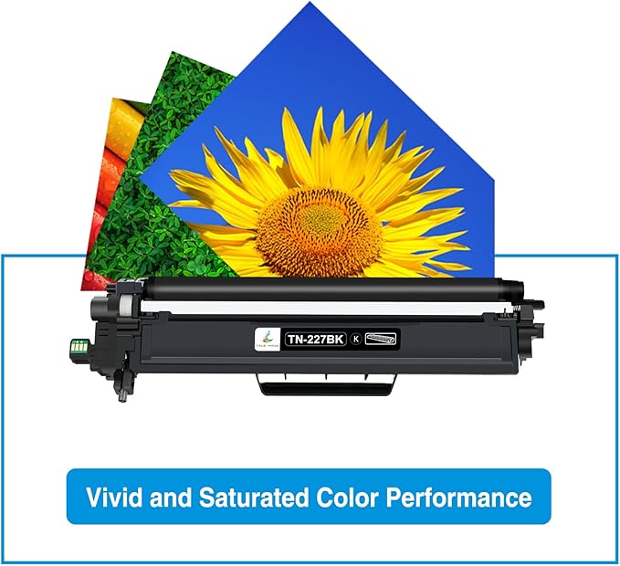 TN227 TN-227BK/C/M/Y High Yield Toner Cartridge 4 Pack: Compatible for Brother TN223 TN-223BK/C/M/Y TN-227 TN 227BK/C/M/Y 227 for HL-L3270CDW HL-L3210CW MFC-L3770CDW HL-L3290CDW MFC-L3750CDW Printer