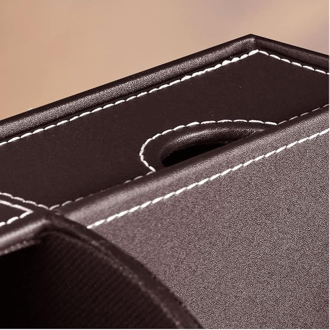 Desk Organizer, PU Leather Desktop Organizers and Accessories, Office Supplies Multi-Functional Caddy Storage with 6 Compartments and 1 Drawer, Workspace Organizer for Office Home School Classroom