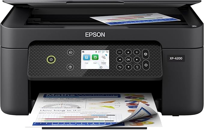 Epson Expression Home XP-4200 Wireless Color All-in-One Printer with Scan, Copy, Automatic 2-Sided Printing, Borderless Photos and 2.4" Color Display,Black