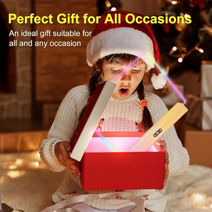 LED Note Board with Colors, Rechargeable 17-Inch Doodle Glow 9-Mode Light Up Desk Sign Letter Message Memo Drawing Dry Erase Board for Classroom/Home Decor/Office/Gifts, 5 Markers & Tracing Book