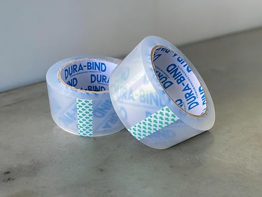 Durabind Heavy Duty Packing Tape 12 Pack. Rolls are 60 Yards x 2in. Tough Clear Tape for Shipping, Packing, Moving, Mailing, and All Box Types. Professional Grade. (12)