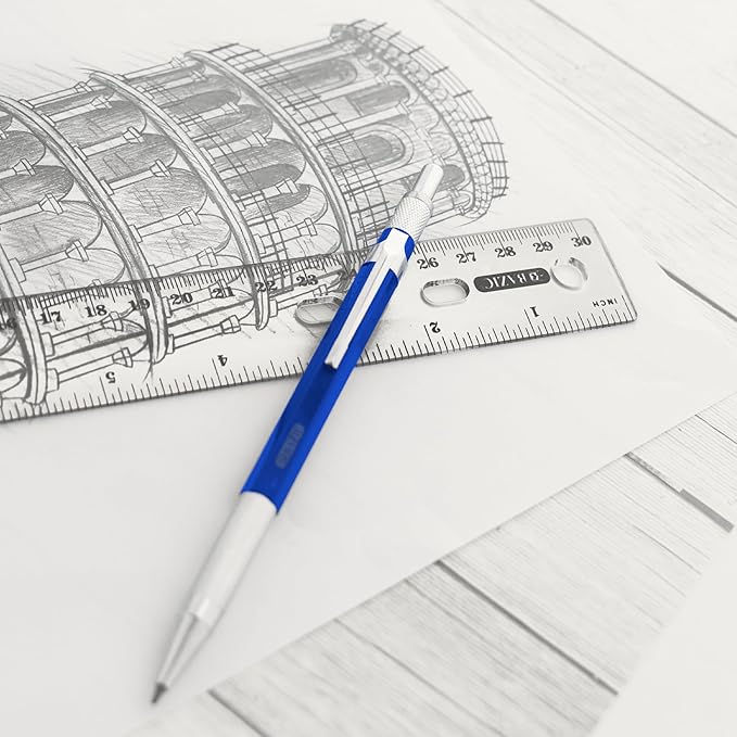 BAZIC Plastic Clear Rulers 12 inch (30cm), Inches Centimeter Metric Ruler Measuring Long Ruler, Straight Edge Ruler for Students School Supplies, 4-Pack