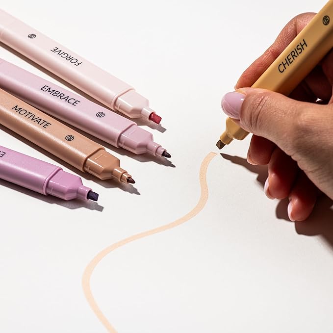 DIVERSEBEE Bible Highlighters Assorted Colors, 5 Pack No Bleed Dual Tip Aesthetic Pastel Highlighter Pens for Journaling, Note Taking, School, Bible Study Supplies and Accessories (Rose)