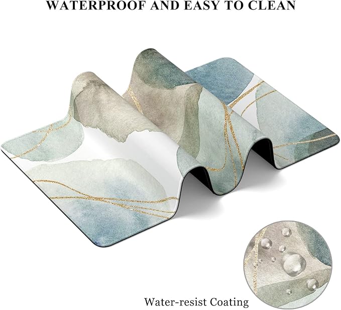 Desk Mat, 32" x 12" XXL Extended Large Gaming Mouse Pad, Desktop Decor Desk Pad, Cute Men Women Office Supplies and Accessories, XL Mouse Mat for Laptop & Keyboard, Minimalism Abstract Art