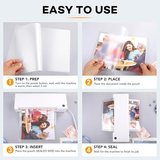 600 Pack Laminating Sheets, 3 Mil, 9 x 11.5 Inches Thermal Laminating Pouches Lamination Sheet Paper for Laminator, Clear, Letter Size, Office and School Supplies