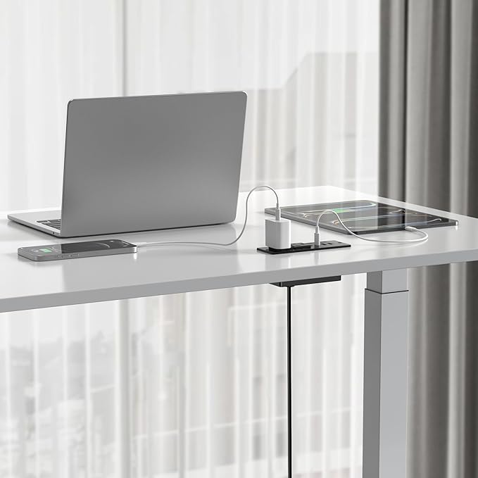 Recessed Power Strip Fast Charging Station 2 PD 65W USB C, Flush Mount Countertop Drawer Outlet, Furniture Hidden Charging Station for Side Table, End Table,2 AC Outlets (Black, 6 FT Cable)