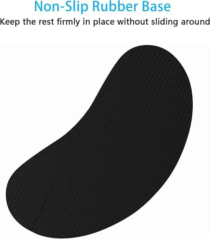 Dapesuom Mouse Wrist Rest, Ergonomic Memory Foam Mouse Wrist Support, Leather Hand Rest Pad Cushion for Gaming, Office, Laptop, Wireless Mouse, Men, Women, Pain Relief & Easy Typing, Queen Pink