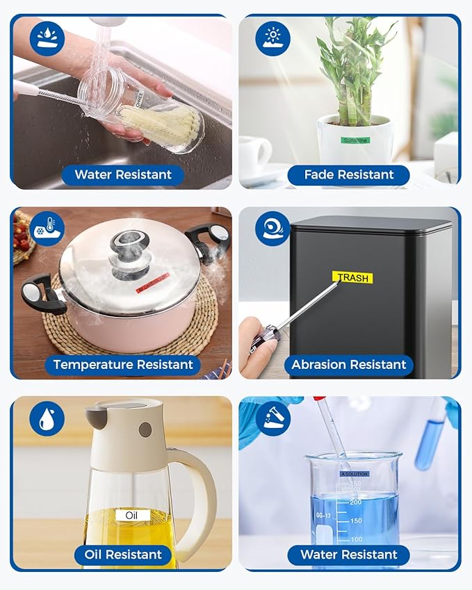 Unismar 6-Pack Compatible for Brother P Touch TZe-231 B31 431 531 631 731 TZe TZ Tape 12mm 0.47 Laminated Flu.Orange/White/Red/Blue/Yellow/Green for Ptouch PT-D220 D210 D400 D410 PTH110 Label Maker