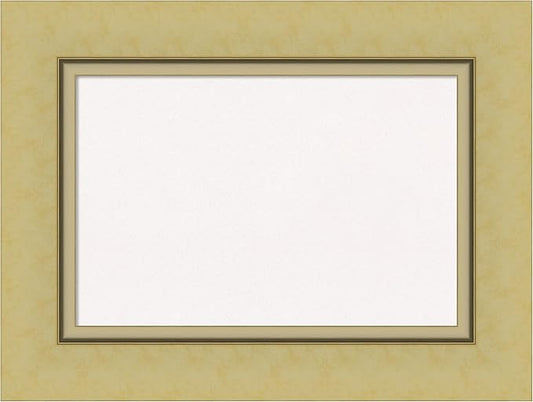 Amanti Art White Cork Board for Wall, 18x24 Vision Board with Gold Frame, Small Corkboard Office Decor for Home Organization, Casual Corkboard Pinboard to Display Items for Home Organization in