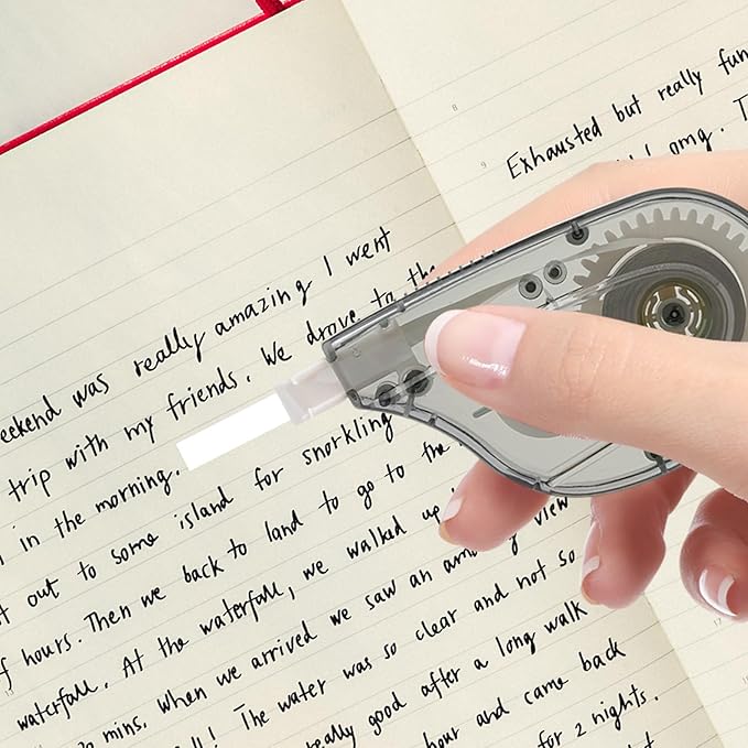 White Correction Tape Whiteout Correction Tape - Easy to Use, Instant Correct Wrong Writing at Anytime, Writing Supplies for Office and School - 12 Packs