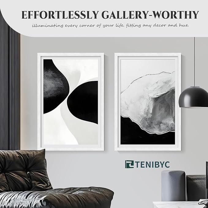 20x30 Poster Frame 4 Pack - White Solid Wood Picture Photo Frame - Woodgrain Series - Room, Office, Gallery, Studio Display - Wall Hanging