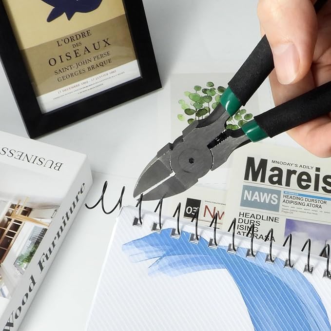 RAYSON 14.3mm Wire Spiral Coil Binding, 3:1 Pitch, 9/16" Metal Coils Comb Binding 115 Sheets Capacity, Black Color & Pack of 100