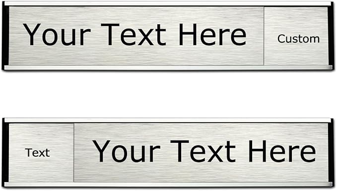 Custom Slider Sign for Door and Wall - 2 X 10 inch Custom Slider Sign for Home, Office, Hotels, Hospital, Conference Room, Slider Door sign with Aluminum Holder