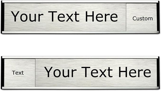 Custom Slider Sign for Door and Wall - 2 X 10 inch Custom Slider Sign for Home, Office, Hotels, Hospital, Conference Room, Slider Door sign with Aluminum Holder