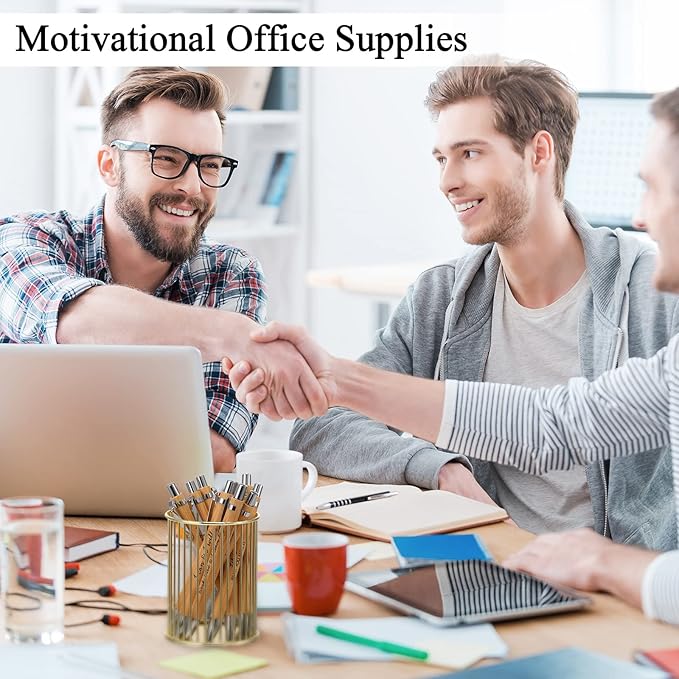 Fulmoon 200 Pcs Employee Appreciation Gifts Bulk Inspirational Bamboo Pens Motivational Thank You Wood Writing Ballpoint Pens for Coworkers Team Staff Leadership Teacher Student Back to School Gifts