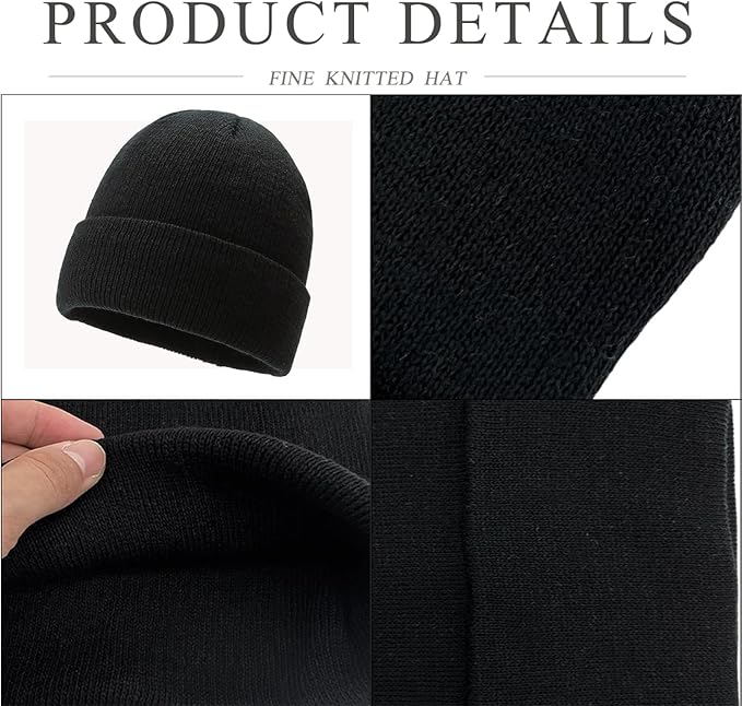Custom Beanie for Men Women Bulk Custom Winter Hat Beanies with Logo Text Image Personalized Knit Hats Gifts for Business