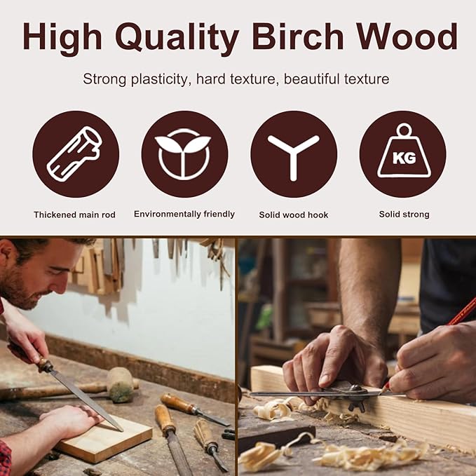 Solid Wood Coat Rack – 72" Freestanding Coat Racks Stand with 14 Hooks & Stable Base, Adjustable Height Modern Wooden Hall Tree for Entryway, Bedroom, Office, Home (Mahogany Phoenix Hook)