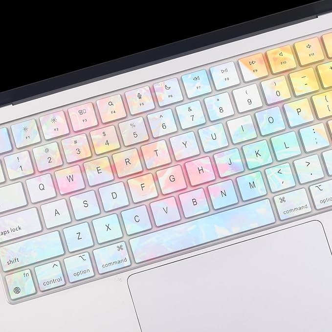 2 Pack Colorful Keyboard Cover for 2025-2023 MacBook Air 13" 15" M4 M3 M2, 2025-2021 MacBook Pro 14" 16" M5 M4 M3 M2 M1 Pro/Max, Keyboard Skin for 14.2" 16.2" MacBook Pro /13.6" 15.3" MacBook Air, US