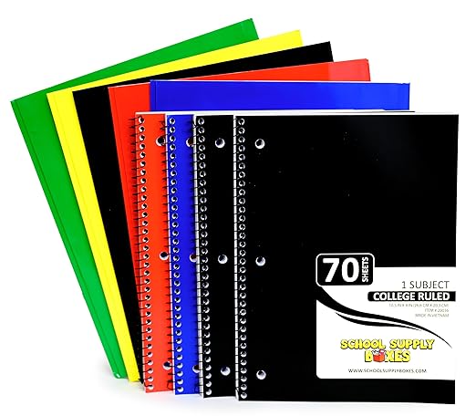 High School Writing Bundle | 1 Box - 51 Pieces per Box | School Supply Boxes - Back to School Essentials | Includes Composition Books, Loose Leaf Paper, Index Cards, 12 ct. Pens & More