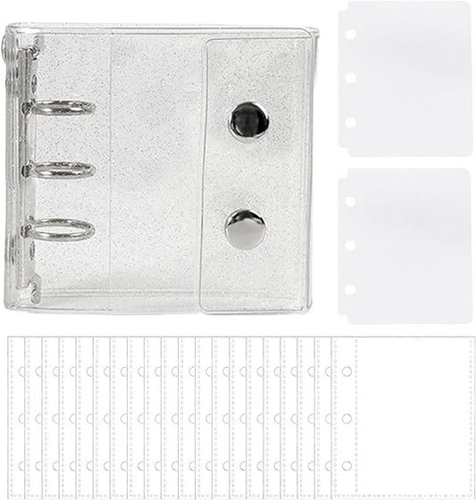 Transparent Binder,Portable Sticker Notebook - Portable Sticker Book | for Journal Cards Receipts Tickets Small Accessories Students Teachers Office Professionals Administrative Staff School