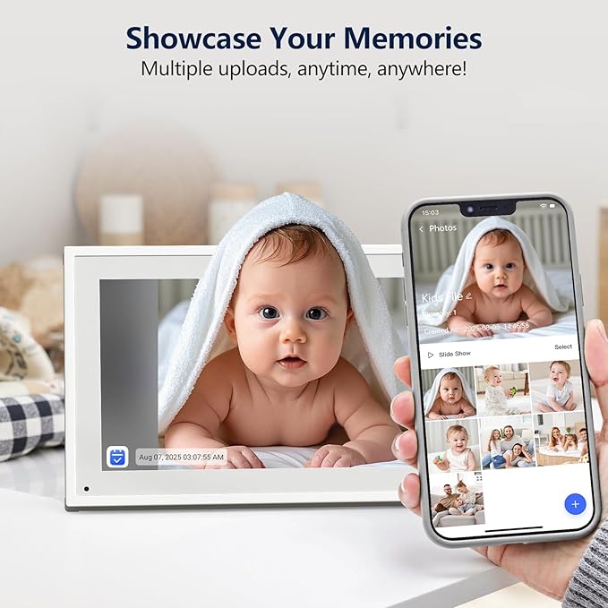 Digital Calendar, 10.1 Inch Smart Electronic Desk Calendar & Chore Chart, Touchscreen Interactive Display for Family Schedules with Meal Planner & Picture Frame & Lists