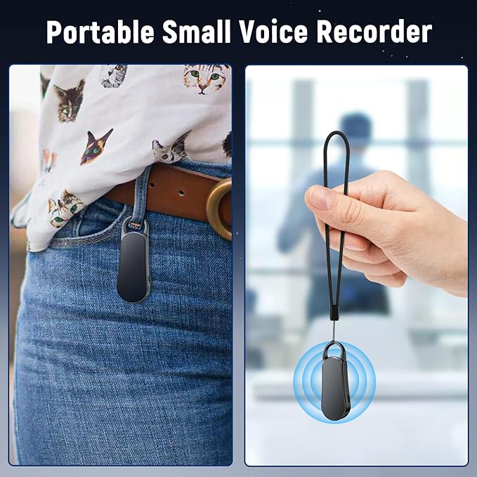 Professional Portable V56 Voice Recorder 128GB, Howabo New Upgraded Noise Reduction HiFi Pure Sound Quality, 1536Kbps Audio Activated Voice Recorder for Your Lectures Meetings Classes