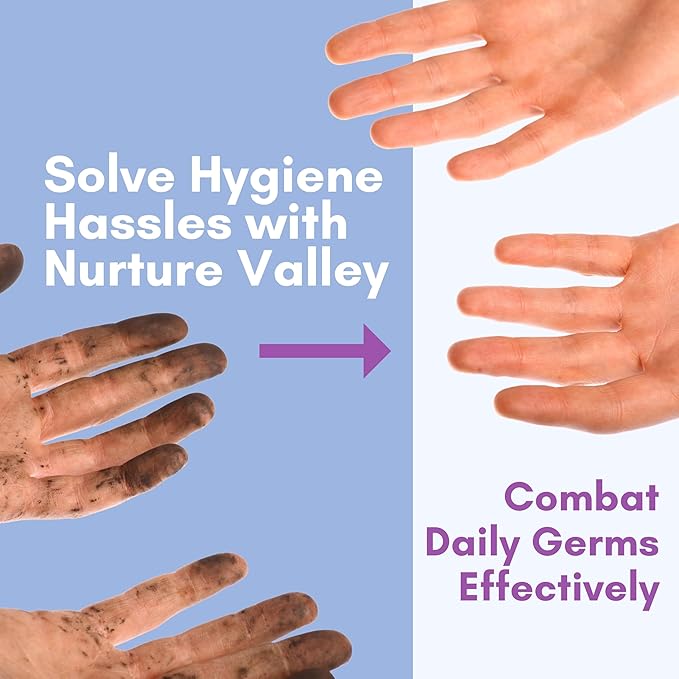 Nurture XL Antibacterial Body & Hand Wipes | Alcohol-Free Antiseptic Wet Sanitizer Towelettes for Germ Removal, Disinfecting Skin, Sanitizing Hands |Cleaning Cloths | Adults & Baby | Thick & Strong