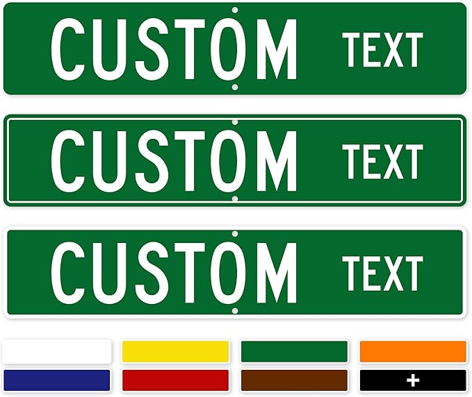 Custom Street And Road Sign, Address Sign, 8 Colors, Reflective Option, Mounting Options, 6x30 Inch, Thick Rust-Free AlumaBond, USA Made by My Sign Center, (Classic)