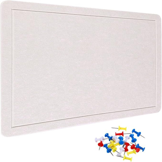 YOKIVE Felt Bulletin Board, 31.5 x 24 -Inch Foldable Decorative Pin Board Self Adhesive Felt Cork Board with 20 Pushpins, Great for Wall, Photo Display, Paste Note, Schedule(Light Camel)