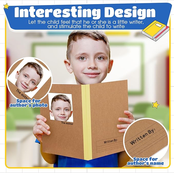 Henoyso 20 Pcs Primary Composition Notebook 9 3/4 x 7 1/2 Inch Kids Journal, Back to School Supplies, K-2 Primary Writing Notebook for Kids Student Draw and Write Story Journal (Macaron Color)