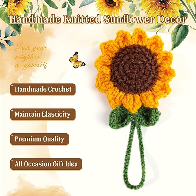 Sunflower Gift Set for Women - 25 Sheets Planner Stickers 600+ Stickers, Weekly Prayer Journal, Crochet Keychain, Metal Bookmark, 30 Prayer Cards, Gift for Women Teens, Christian Gifts, Birthday Gifts