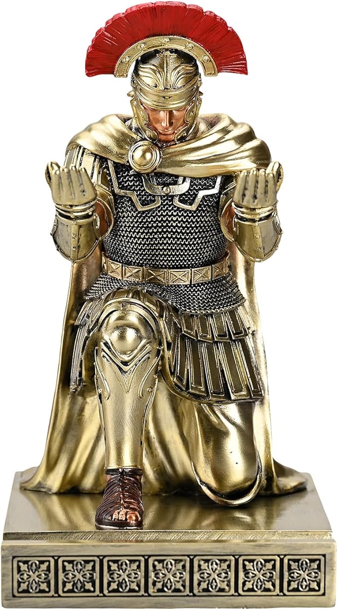 Centurion Cloak Warrior Knight Pen Holder Mobile Phone Stand Desk Organizers and Accessories as Gift for Office and Home (Bronze)