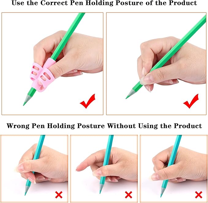 SANNIX 16 PCS Pencil Finger Grips for Kids Handwriting Grip Posture Correction Training Pen Writing Aid Tool for Kids Toddler Preschool Children Adults Students Special Needs