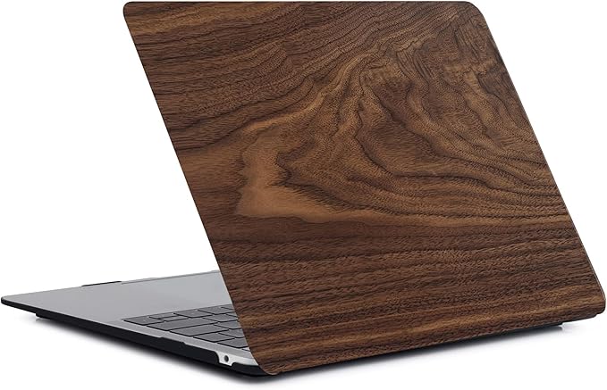 Case Compatible with MacBook Air 11 Inch Model A1370 & A1465, 2 in 1 Matte Plastic Laptop Hard Shell Snap on Case Bundle with Keyboard Cover for Mac Air 11,6" - Wood Grain