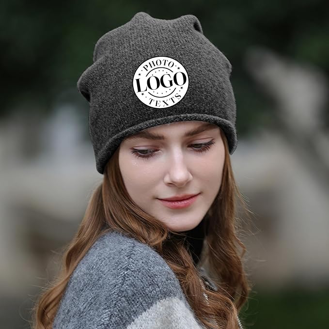 Custom Beanie for Men Women Bulk Custom Winter Hat Beanies with Logo Text Image Personalized Knit Hats Gifts for Business