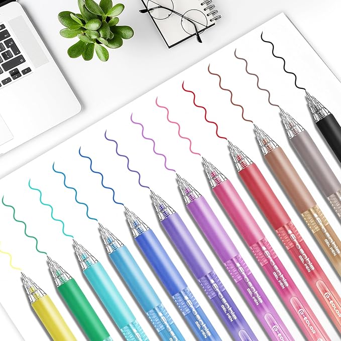 Erasable Gel Pen 36 Colors, Retractable Clicker 0.7mm Fine Point, Assorted Colors Inks, Make Mistakes Disappear, Erasable Gel Pens Perfect for Writing, Drawing & Planners