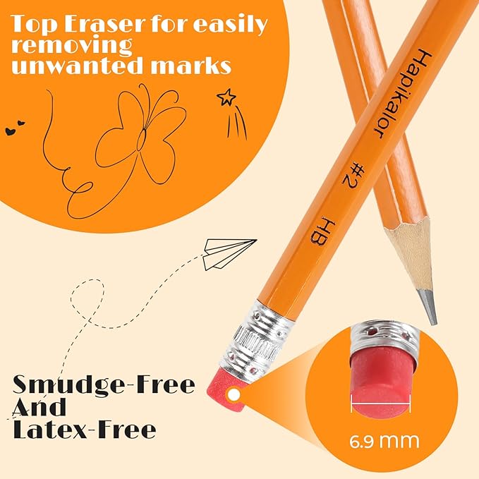 Hapikalor 360-Pack Sharpened #2 Yellow Pencils with Erasers, Bulk Pack Graphite Pencils for School Classroom Teacher Supplies, Writing, Drawing and Sketching