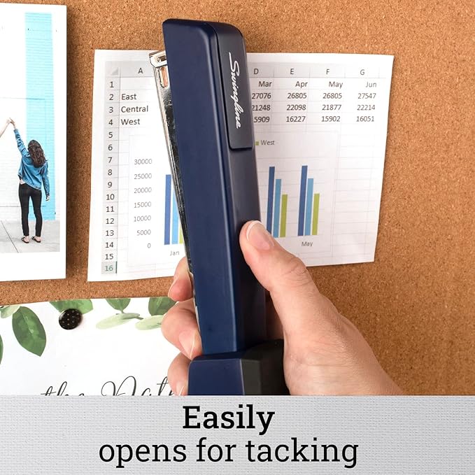 Swingline Stapler, 30 Sheet Capacity, 747 Classic Stapler, Jam Free, Metal, Royal Blue (74724)