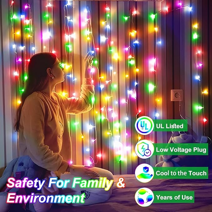1500 LED 470FT Christmas String Lights, 12 Modes and Timer Memory Dimmable, Plug in Outdoor Waterproof Clear Wire Twinkle Fairy Light for for Xmas Yard Tree Wedding Party Outside Decor (Multicolor)