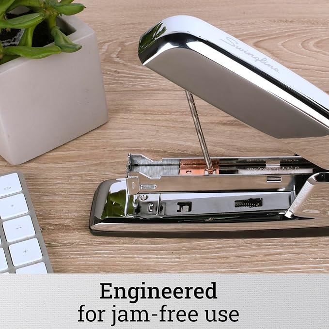 Swingline Stapler, 30 Sheet Capacity, 747 Business Stapler, Jam Free, Metal, Silver Chrome (74720)