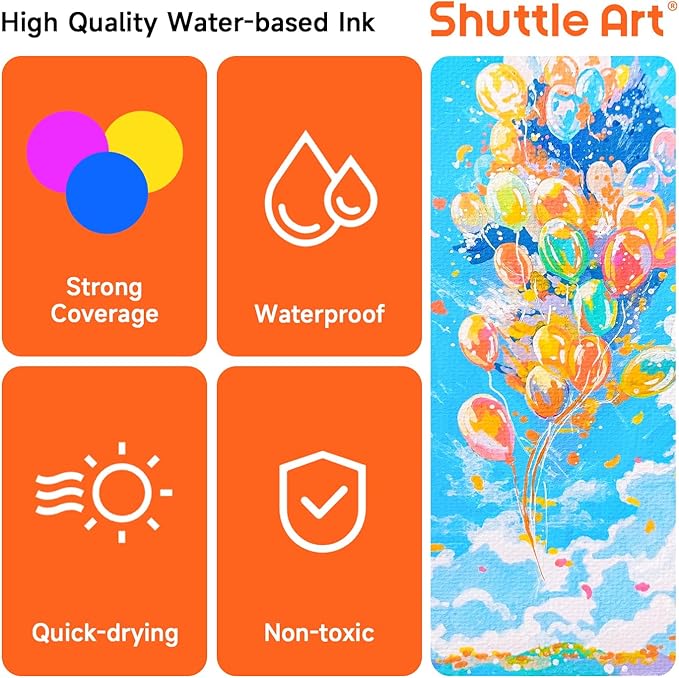 Shuttle Art 60 Colors Dual Tip Acrylic Paint Markers, Brush Tip and Fine Tip Acrylic Paint Pens for Rock Painting, Ceramic, Wood, Canvas, Plastic, Glass, Stone, Calligraphy, Card Making, DIY Crafts