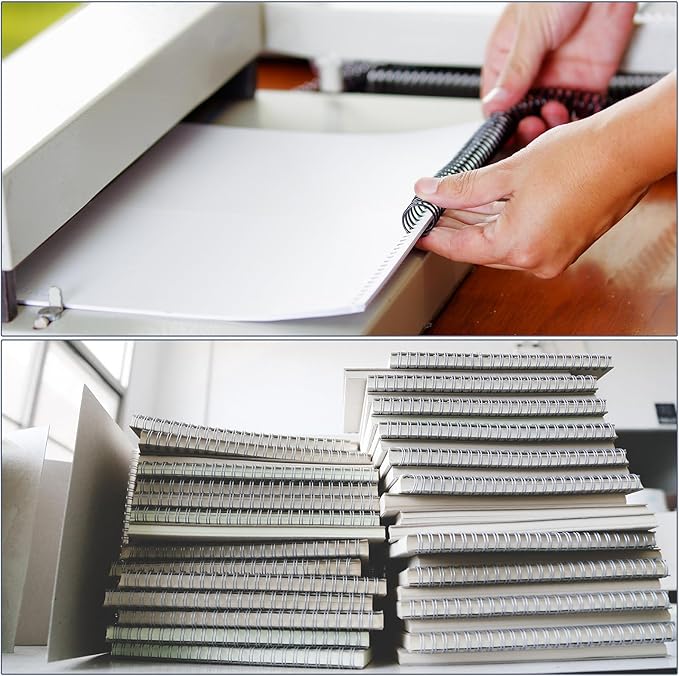 PATIKIL 13mm(1/2") Plastic Spiral Binding Coils, 20 Pcs Binding Spirals 105 Sheet Capacity 4:1 Pitch Binding Spirals for Binding Paper Sheets, Transparent