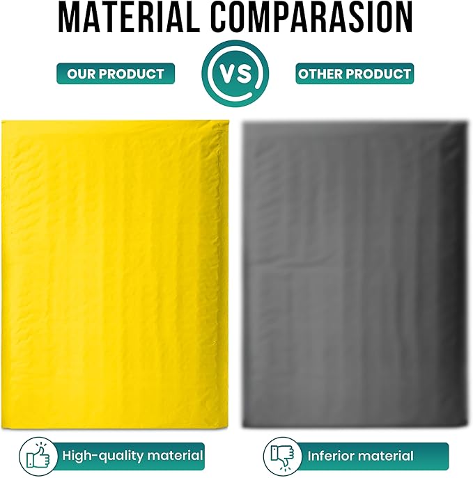 Levex - #0000 4" x 6" [10 Pack] Yellow Poly Bubble Mailers, Padded Envelope Mailers, Packing Envelope & Mailing Bags for Shipping