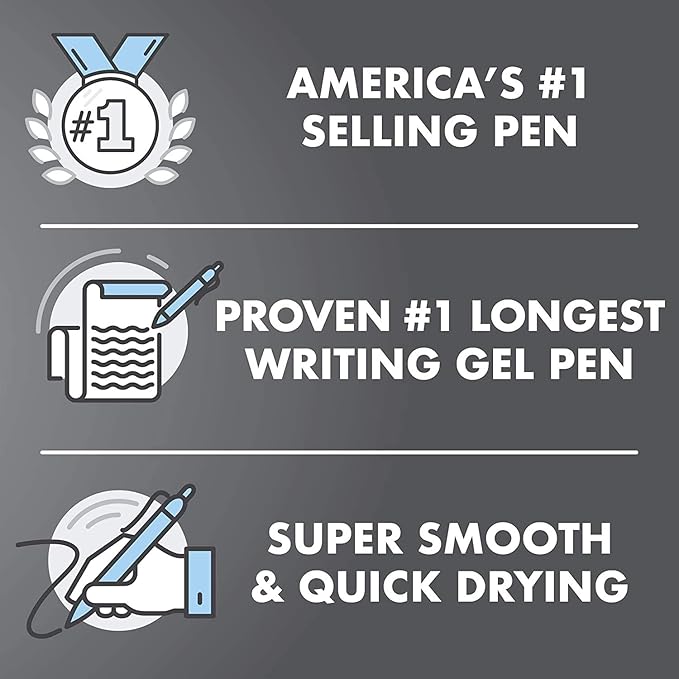 PILOT G2 Pens 0.5 mm - 10 Pack of 5 Blue and 5 Black Pens Ballpoint Extra Fine Point, Refillable & Retractable