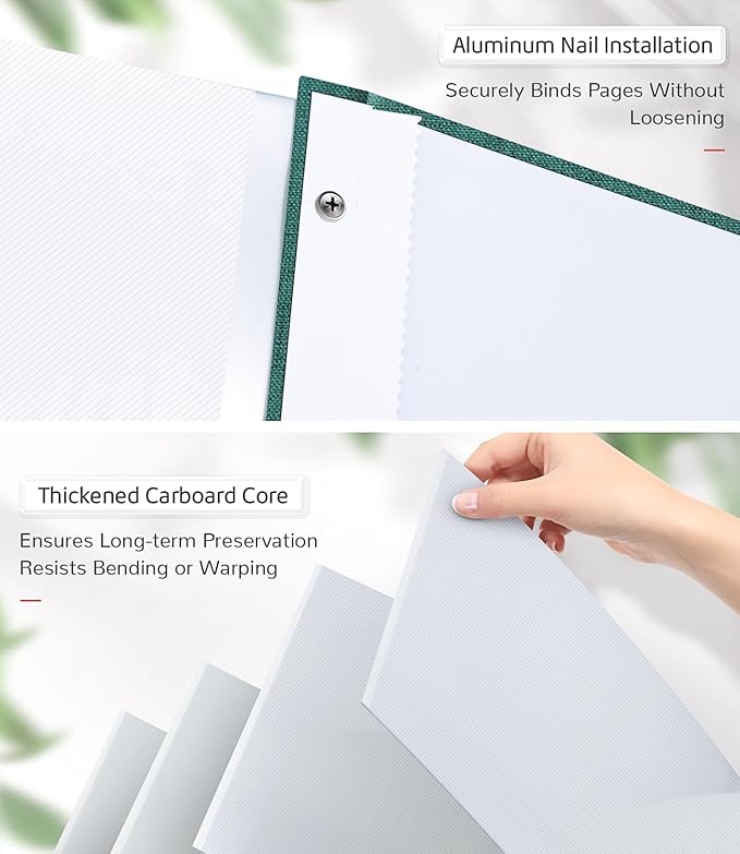 Photo Album Self Adhesive Scrapbook Album for 3x5 4x6 5x7 8x10 Pictures,120 Pages Linen Cover with Display Window DIY Photo Book,Ideal Gifts for Family Travel Wedding Baby