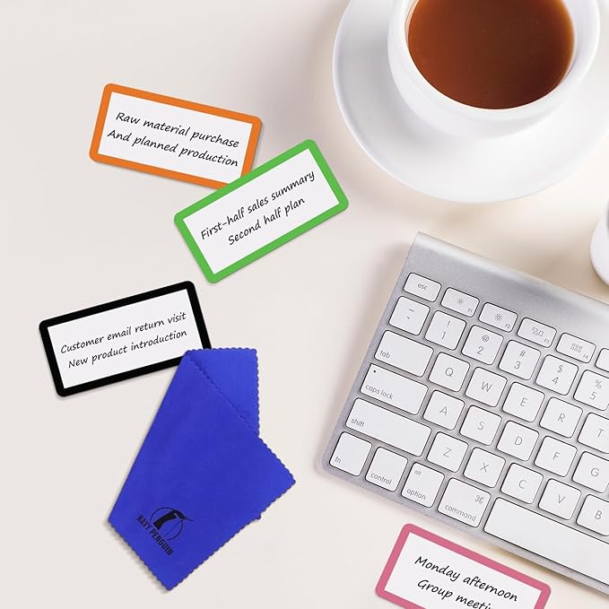 Dry Erase Magnets Set - 24 Pack - 4x2 in Whiteboard Magnetic Notes Planning Pads Labels - Small White Board Magnet Strips Name Tags for Home, Office and Classroom