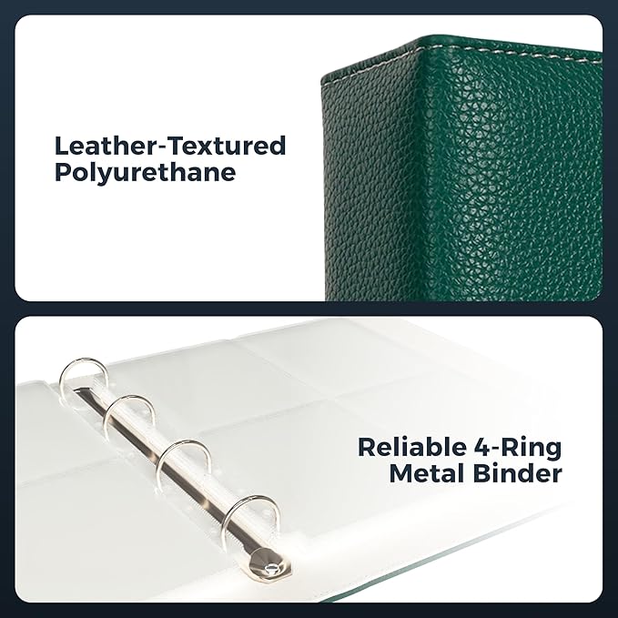 Seed Storage Organizer Binder (2-Pack), 400 Seed Packet Organizer, Clear Binder Sheet Protectors, Heavy-Duty 4-Ring Storage for Garden Cards Coins Collectibles - Clear Sheet Protectors 11.5"x8.7"